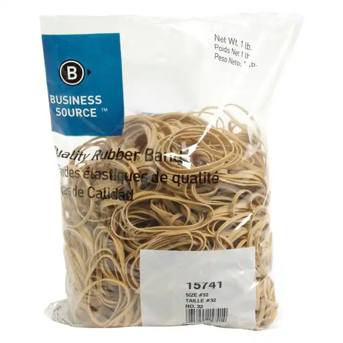 Business Source Rubber Bands, Size 32, 1 lb /BG, 3 x 1/8 Inches, Natural Crepe Special Offer